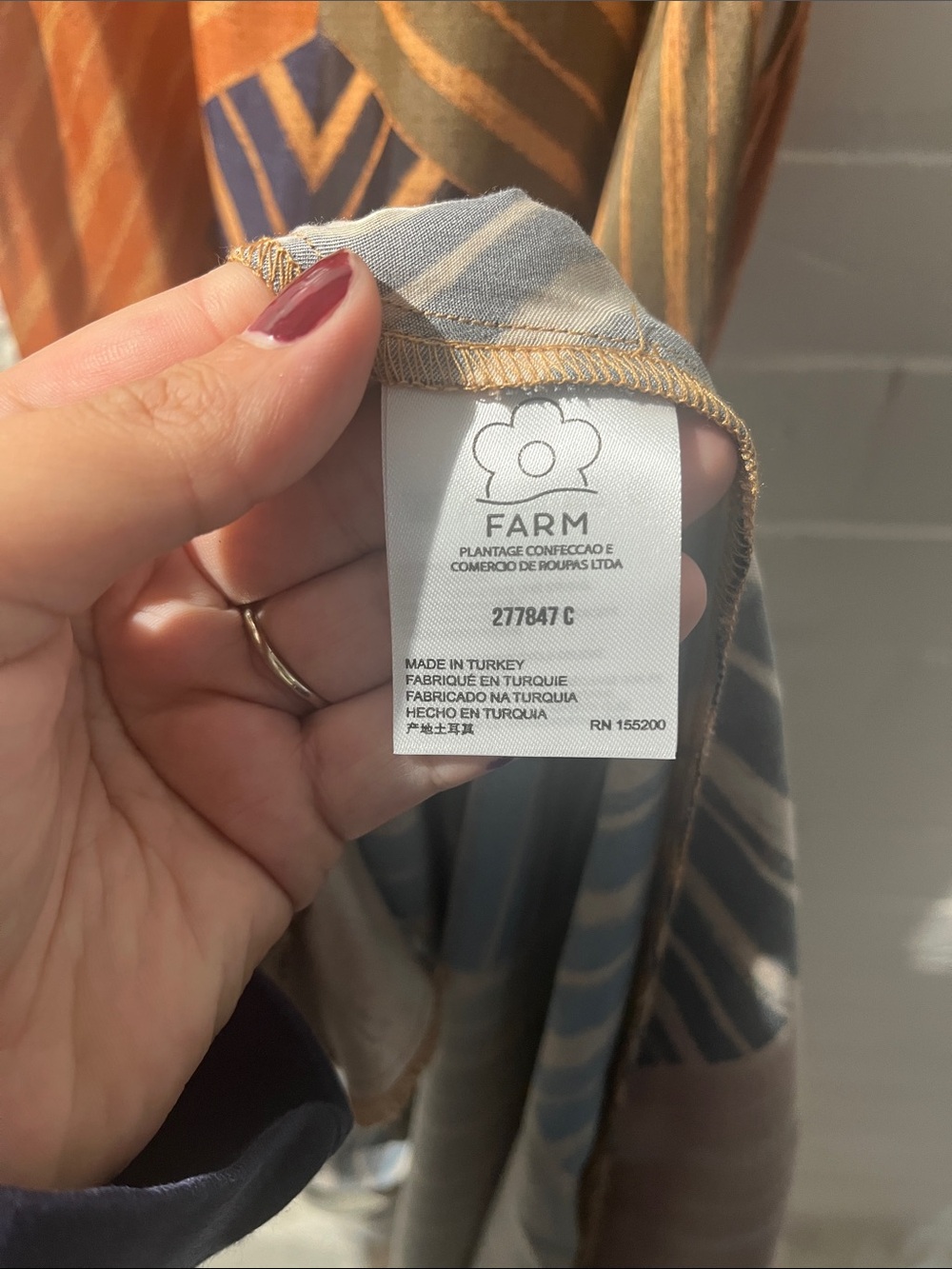 Anthropologie Striped Chevron Maxi Dress in Rust and Navy - Picture 5 of 9